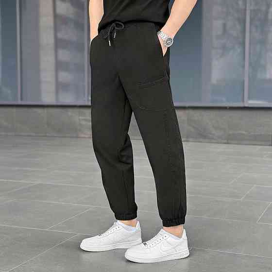 Чоловічі чорні джогери весняні з кишенями Pobedov Vortex Київ