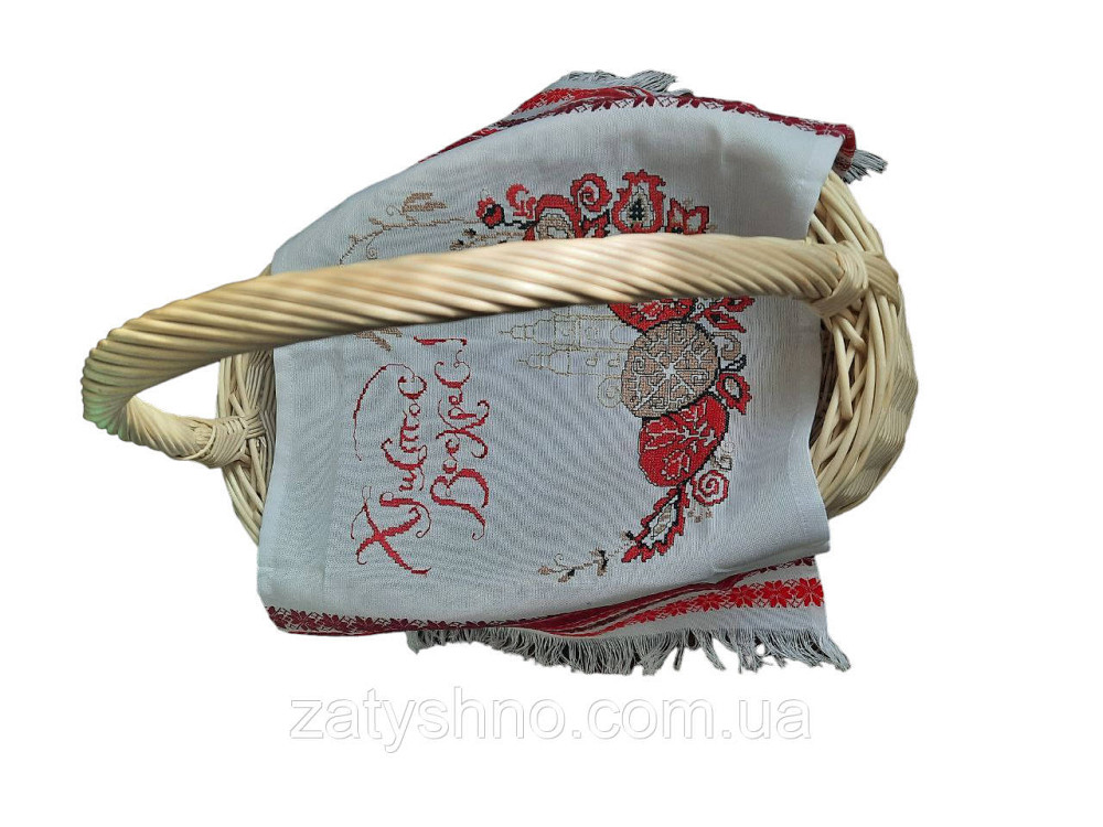 Рушник вишитий великодній на кошик Київ - фото 4