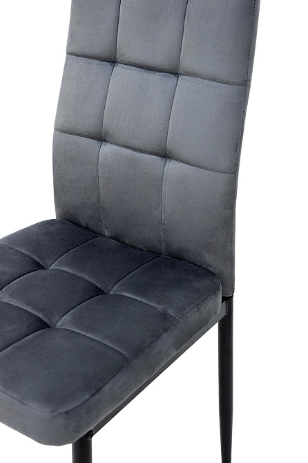 Стілець Айс, чорний/велюр темно-сірий Киев - изображение 7