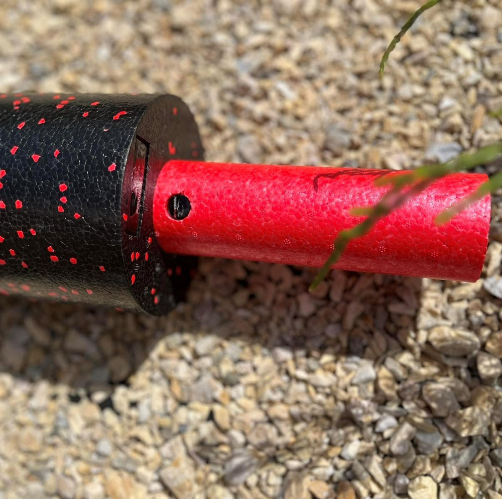 Масажний ролик (роллер) гладкий PowerPlay PP-4348 2 in 1 EPP Foam Roller Чорно/Червоний (33x14см.) Кам'янське - фото 6