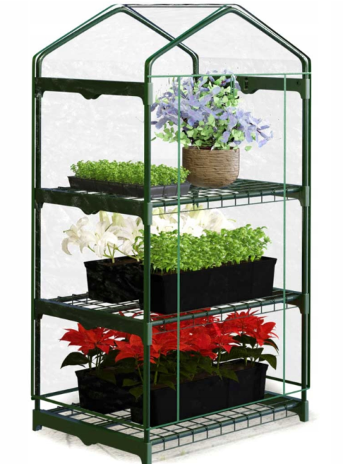 Стеллаж теплица парник Plonos Зеленая 125х69х49 см (4921) Киев - изображение 1