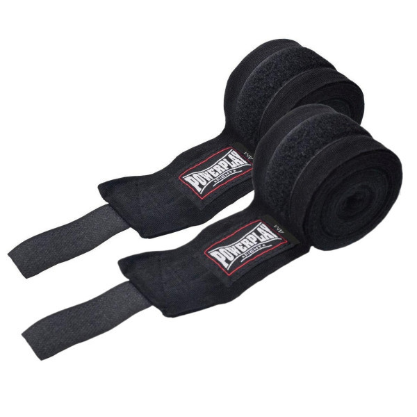 Бинти для боксу PowerPlay 3047 Чорні (3 м) Луцьк - фото 1