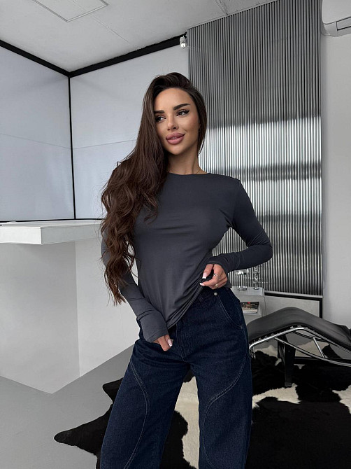 Жіноча романтична кофта з відкритою спиною з віскози Графіт, 42/44 Одеса - фото 5