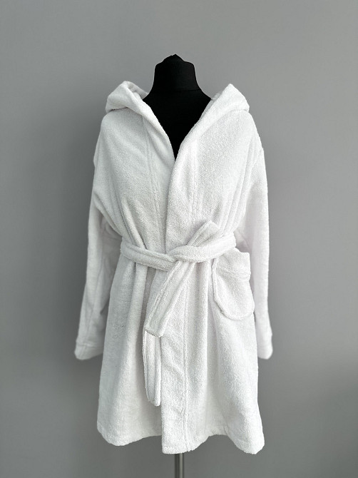 Халат детский махровый Ideal Textile с капюшоном белый Черновцы - изображение 3