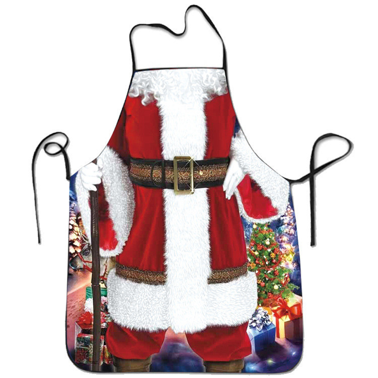 Фартух новорічний з приколом Дід Мороз 80 на 60 см різнобарвний Київ - фото 1
