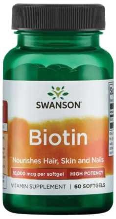 Биотин Swanson Biotin High Potency 10,000 mcg 60 гел капс Киев