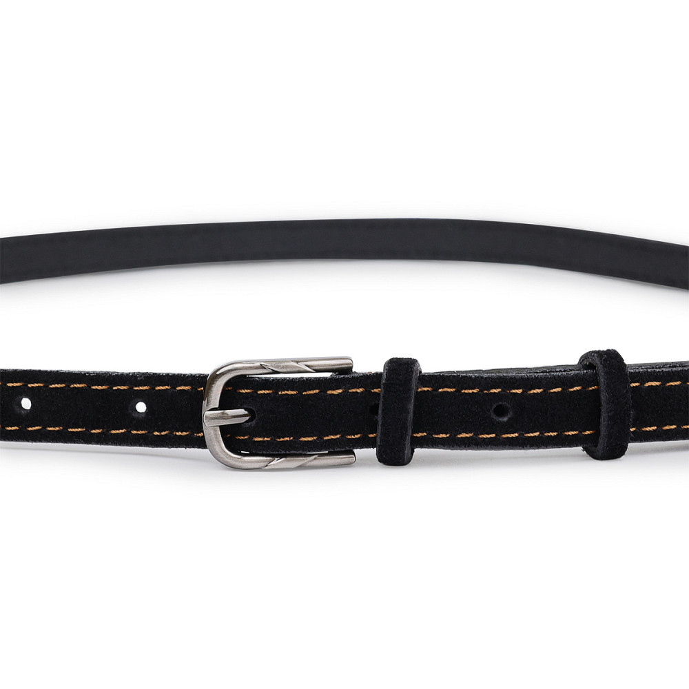 Замшевий оригінальний жіночий ремінь Vintage 20756 Чорний Київ - фото 3