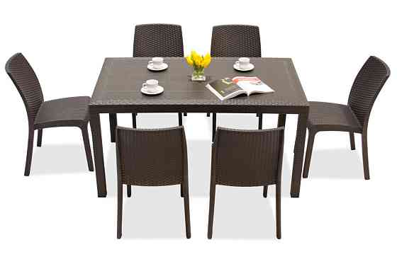 Стіл для саду пластиковий BICA Houston, коричневий Київ