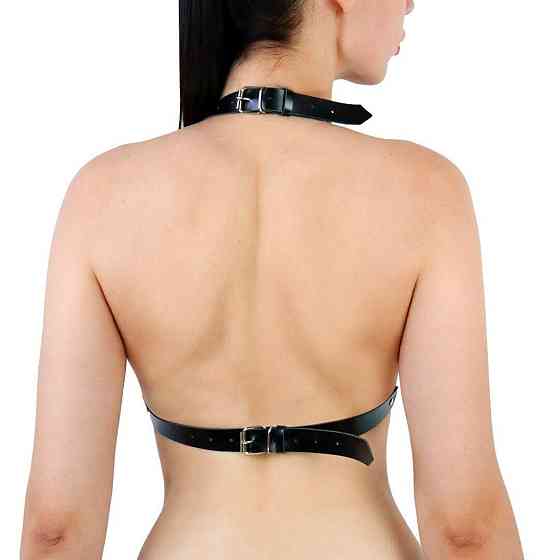 Портупея жіноча з шипами Art of Sex - Demia Leather harness, Чорна L-2XL Sex Aura Київ