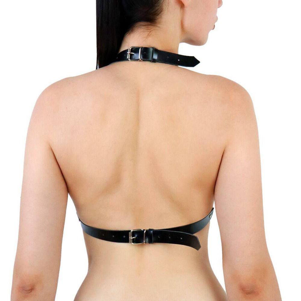 Портупея жіноча з шипами Art of Sex - Demia Leather harness, Чорна L-2XL Sex Aura Київ - фото 2