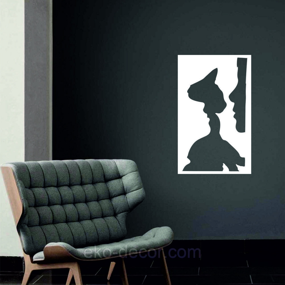 Декоративное настенное Панно «Силуэт», Декор на стену 50*30 см, Белый Киев - изображение 5