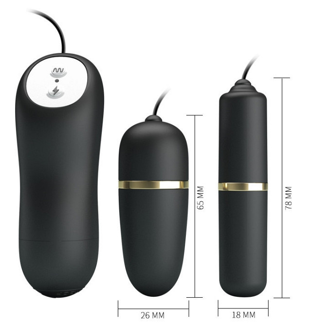 Віброяйце-електростимулятор Pretty Love Double Vibro-Bullets, BI - 014878 Sex Aura Київ - фото 6