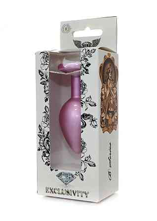 Анальная металлическая пробка Plug-Jewellery Pearl Pink PLUG- Clear M Sex Aura Киев