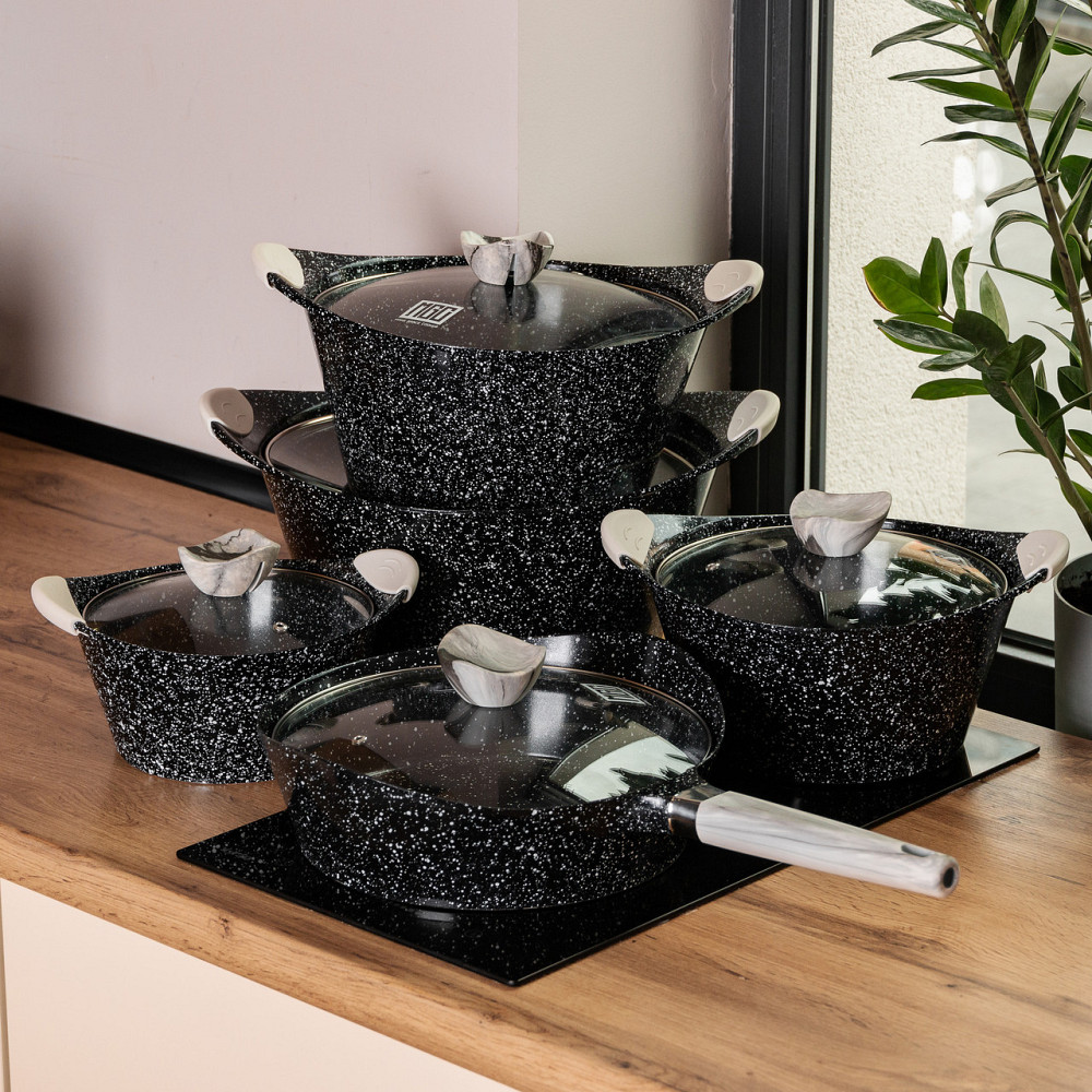 Набор посуды из 5 предметов, алюминий, толстое дно MGC HP-4-409 Киев - изображение 8