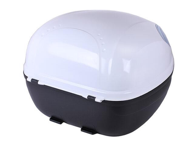 Кофр (багажник) для мотоцикла задній YM-0815P (V-32L) 43×41×32 білий з чорним Мукачево - фото 2