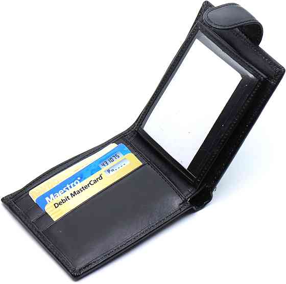 Шкіряне портмоне ST Leather чорного кольору Київ