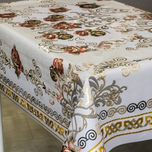 Скатертина 1,2*1,5м ПВХ карбована на тканинній основі Преміум 10 шт/уп 007 F-S Bona Domus Житомир - фото 1