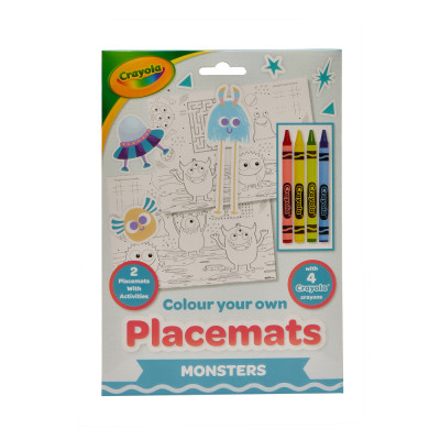 Набор для творчества Crayola Подложки-раскраски "Монстры" 2 шт с карандашами (15755-B) Винница - изображение 4