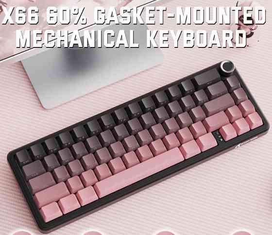 Клавиатура беспроводная Attack Shark X66 Gradient Pink. Харьков