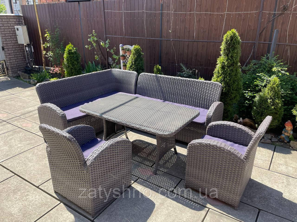 Ротангові меблі з кутовим диваном та 2 кріслами Київ - фото 5