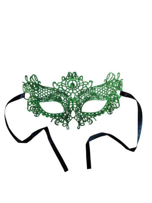 Маска мереживна на очі one size зелений Київ - фото 1