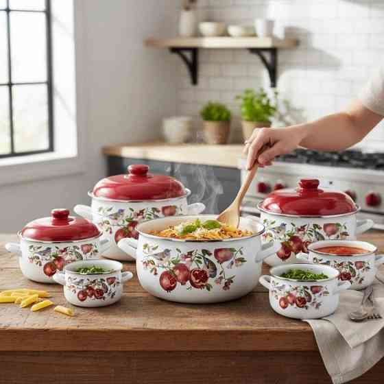 Якісний набір каструль, Набір каструль для плит, Хороші каструлі преміум BM-65 Івано-Франківськ