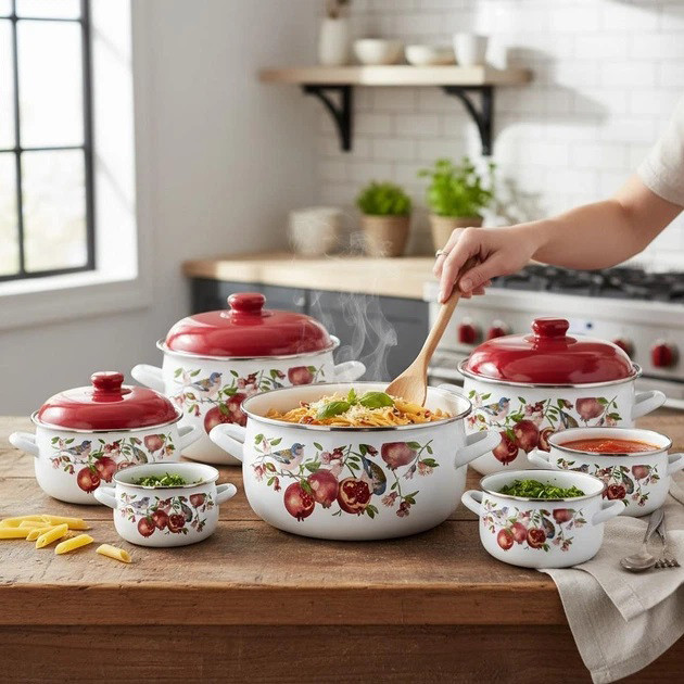 Якісний набір каструль, Набір каструль для плит, Хороші каструлі преміум BM-65 Івано-Франківськ - фото 1