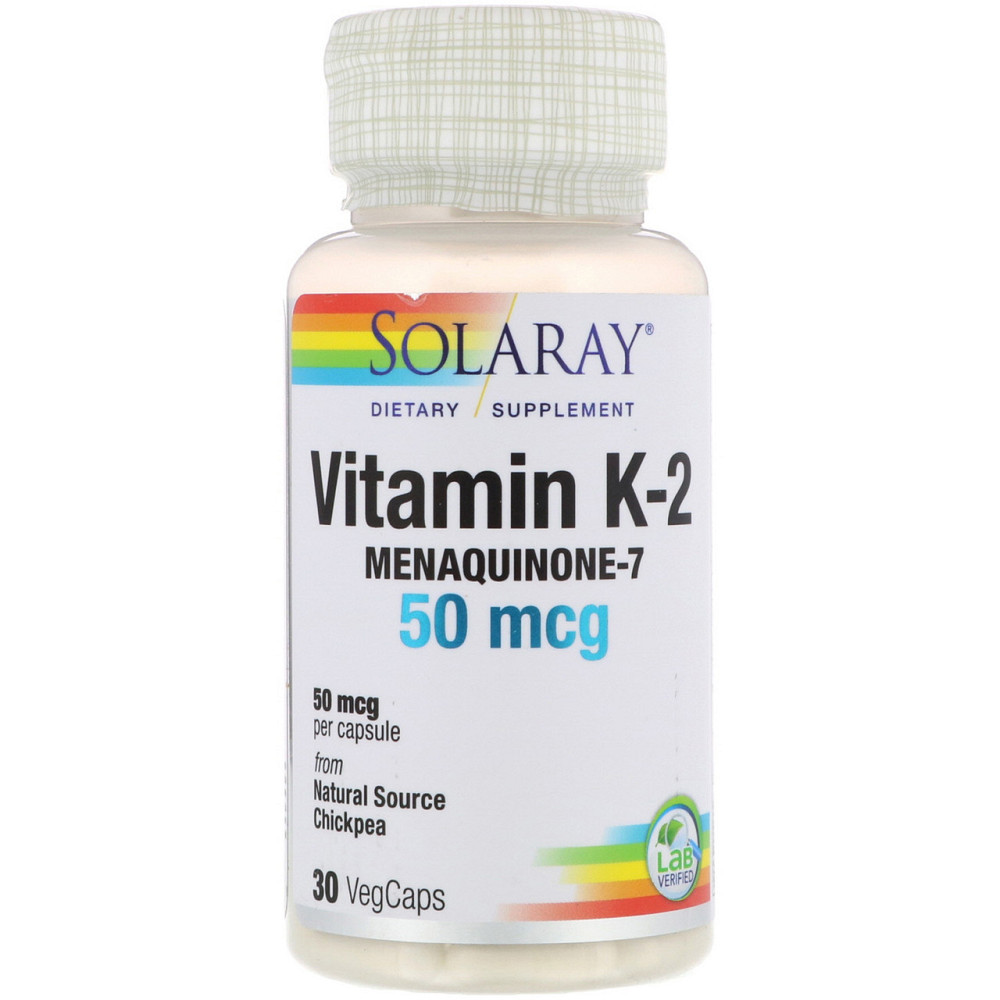 Витамин К2 Менахинон-7 Solaray Vitamin K-2 30 капс Киев - изображение 1