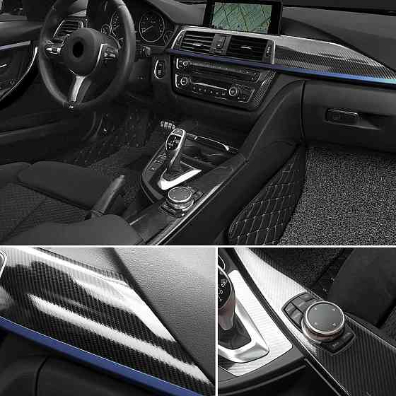 Карбонова плівка 3D 30х150 см,1 рулон,Чорна SBR Київ