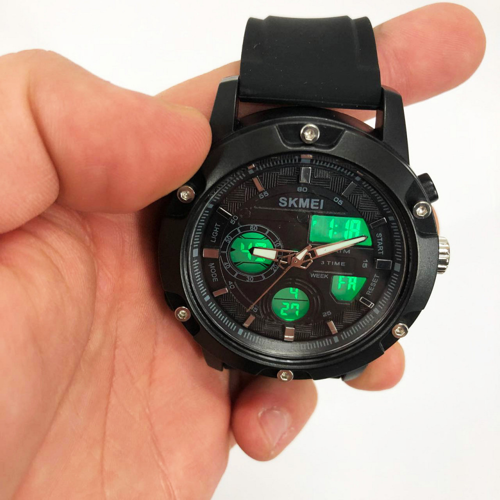 Водонепроницаемые часы с гарантией SKMEI 1757BKWT, Часы мужские спортивные с шагомером YR-35 Львов - изображение 2