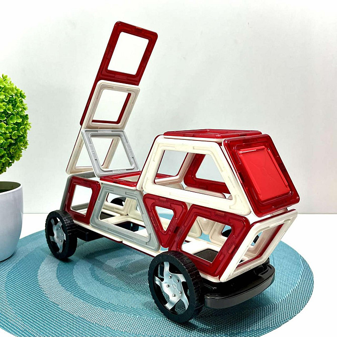 Конструктор магнітний Limo Toy Транспорт 57 деталей (KB 1015) Чернигов - изображение 7