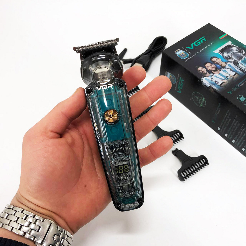 Машинка для стрижки волосся і потилиці, Професійна акумуляторна машинка для стрижки JX-45 Львів - фото 12