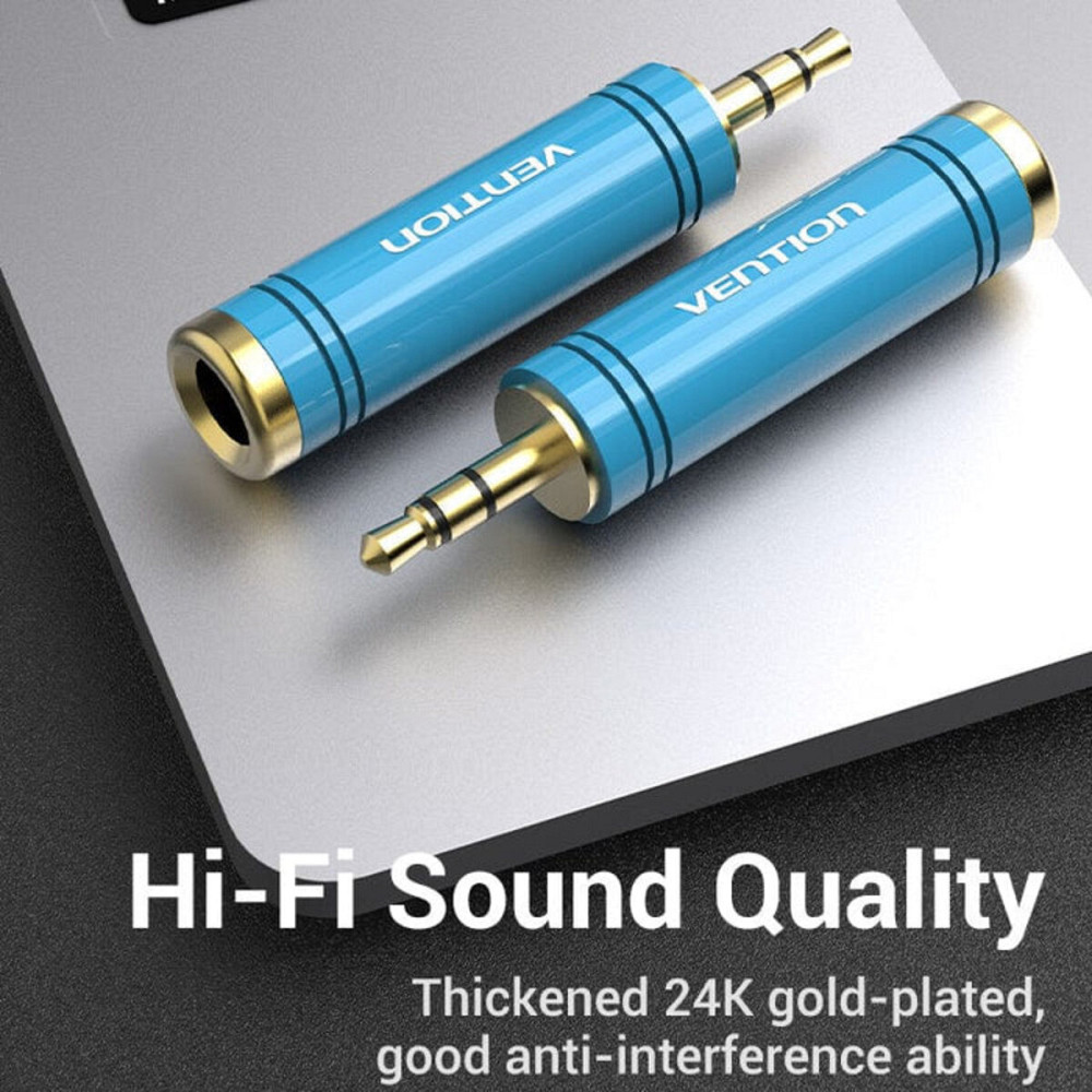 Адаптер Vention 3.5mm Male to 6.35mm Female Audio Adapter Blue Aluminum Alloy Type (VAB-S04-L) Київ - фото 5
