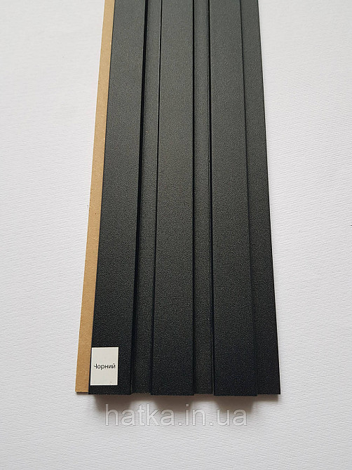 Стеновая реечная панель МДФ 117х12х2800 мм  черный СП12117-4 Киев - изображение 1
