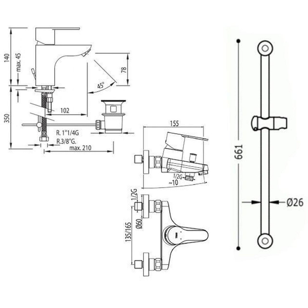 Набор смесителей TRES BM 13456780 (000004650) Киев - изображение 4