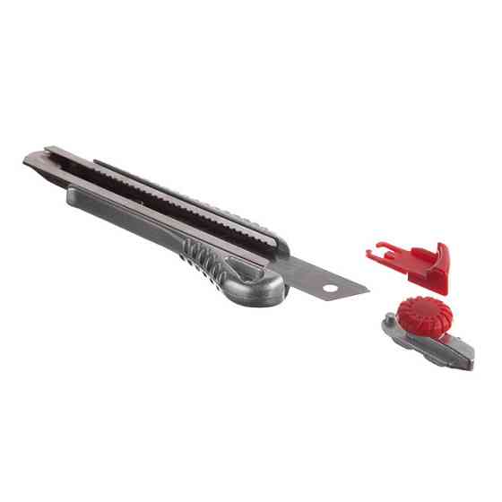 Ніж сегментний, 18 мм, металева напрямна, алюмінієвий корпус, гвинтова фіксація INTERTOOL HT-0507 Киев