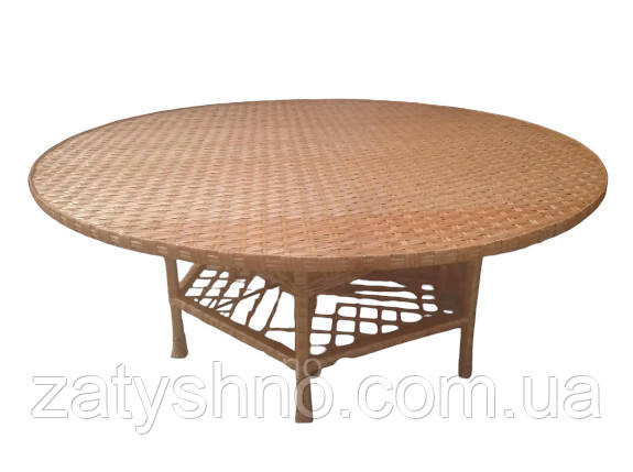 Великий плетений круглий стіл із лози Київ - фото 1