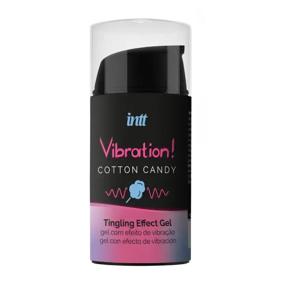 Рідкий вібратор Intt Vibration Cotton Candy (15 мл), густий гель, дуже смачний, діє до 30 хвилин Львів