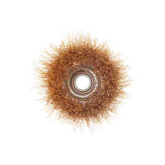 Щітка чашкова, 85 мм, M14, кручений дріт покритий латунню, для КШМ, 8500 об/хв INTERTOOL BT-1086 Киев