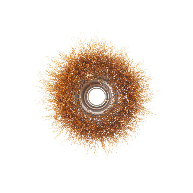 Щітка чашкова, 85 мм, M14, кручений дріт покритий латунню, для КШМ, 8500 об/хв INTERTOOL BT-1086 Київ - фото 2