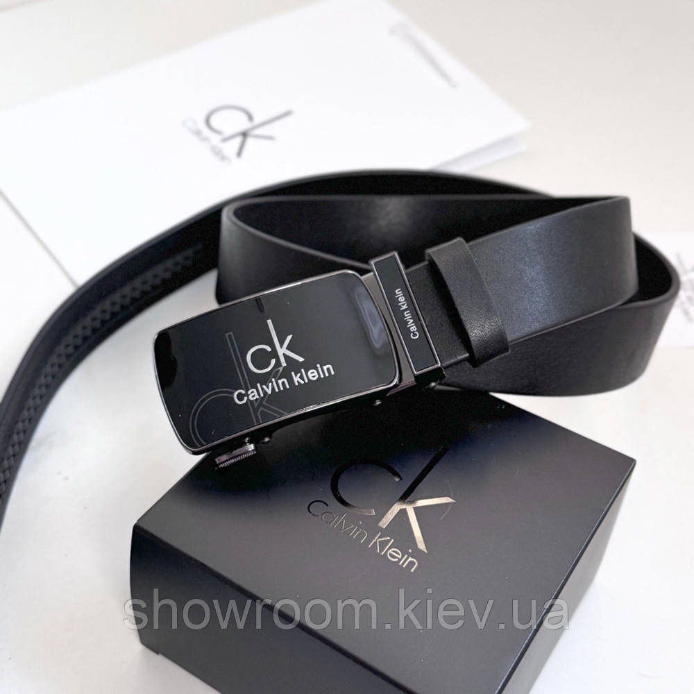 Кожаный мужской ремень с пряжкой автомат Ск (411) Киев - изображение 6