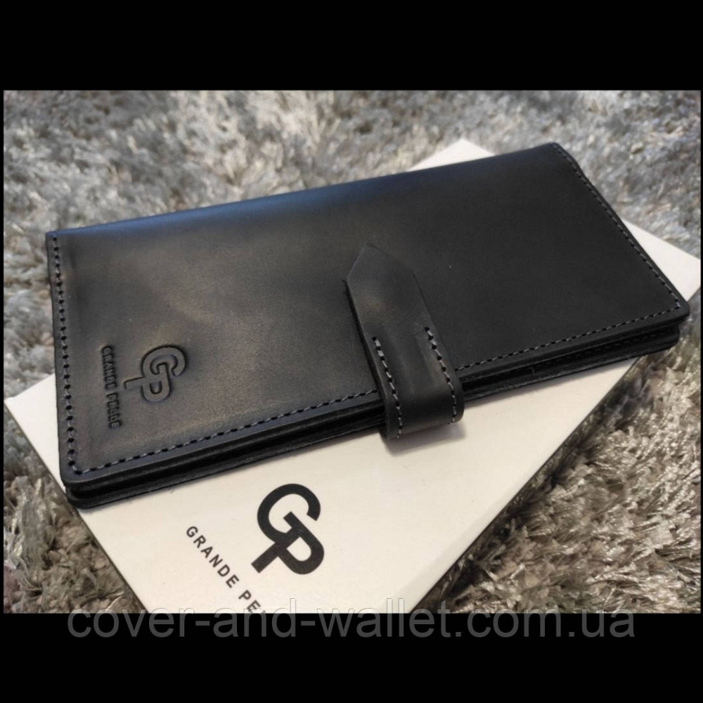 Стильный чолоічий купюрник ручной роботи із натуральної шкіри Grande Pelle 523110 Київ - фото 1