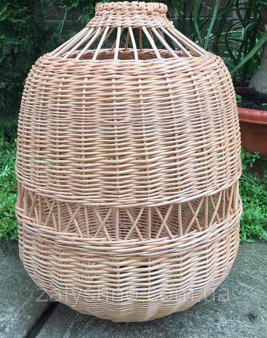 Плетена люстра фігурна | люстри плетена з лози  | люстра плетена в ресторан Київ - фото 4