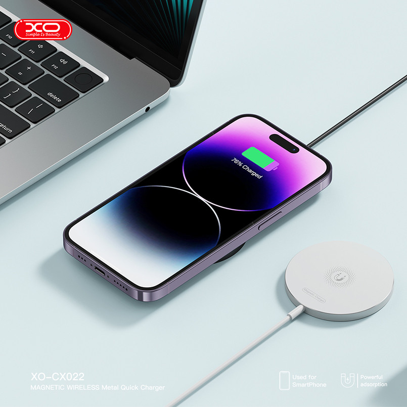 Бездротовий зарядний пристрій XO CX022 Magnetic Wireless Charger Type-C білий Львів - фото 3