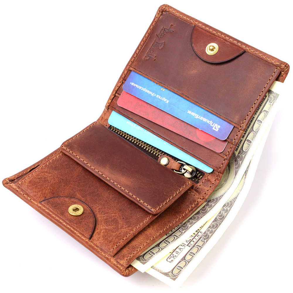 Вертикальний чоловічий гаманець з матової натуральної шкіри Tony Perotti 20833_1 (1165 whisky) Світло-коричневий Київ - фото 7