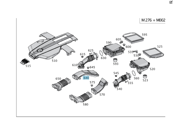 Mercedes-Benz  A2760902637 Впускний повітропровід на двигун (задня справа) C-Class W205 GLC X253 E-class W213 E-class Coupe C238 E-class W212 SLK/SLC  Одесса