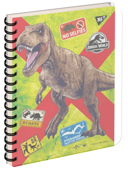 Зошит із роздільниками А5/144 арк. "Yes""Jurassic World. Dino tracker" пласт. обкл., 681872, шт Київ - фото 1