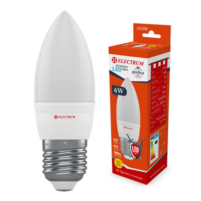 Лампочка Electrum С37 6W PA LC-32/1 Е27 3000K PERFECT (A-LC-1869) Винница - изображение 1