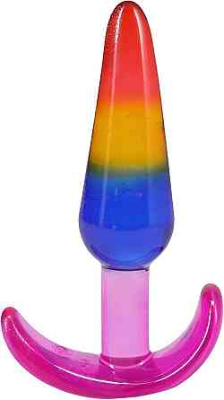 Набір анальних пробок Doc Johnson Crystal Jellies - Anal Trainer Set - Rainbow (м'яте паковання!!!) Sex Aura Київ