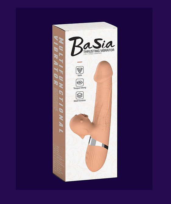 Вибратор Basia Thtusting Vibrator 2 in 1 Tongue Vibrators USB Sex Aura Киев - изображение 4